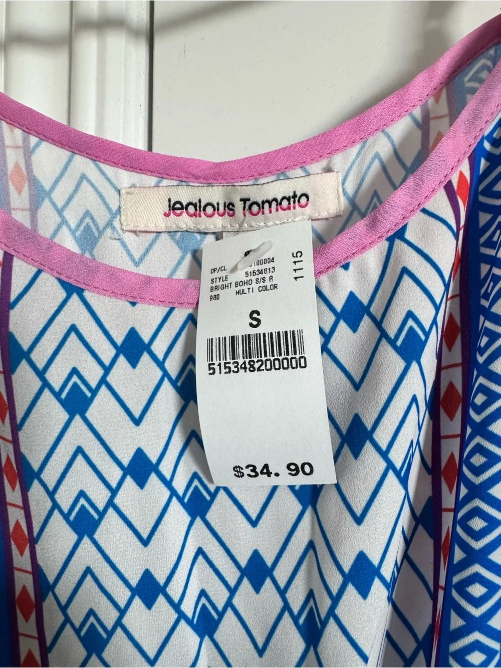 NWT Wet Seal Boho Tropical Print Romper Adjustable Straps Lined Shorts | Small